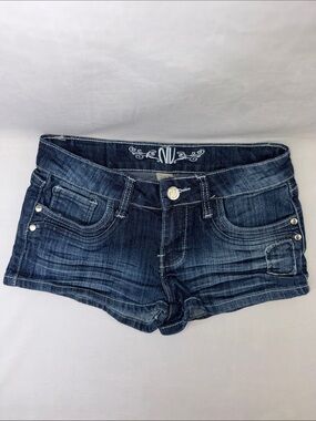 NV Dark Wash Denim Women's Shorts Classic Low Rise